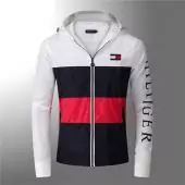 jacket tommy nouvelle collection hooded colorblock tech jacket blanc